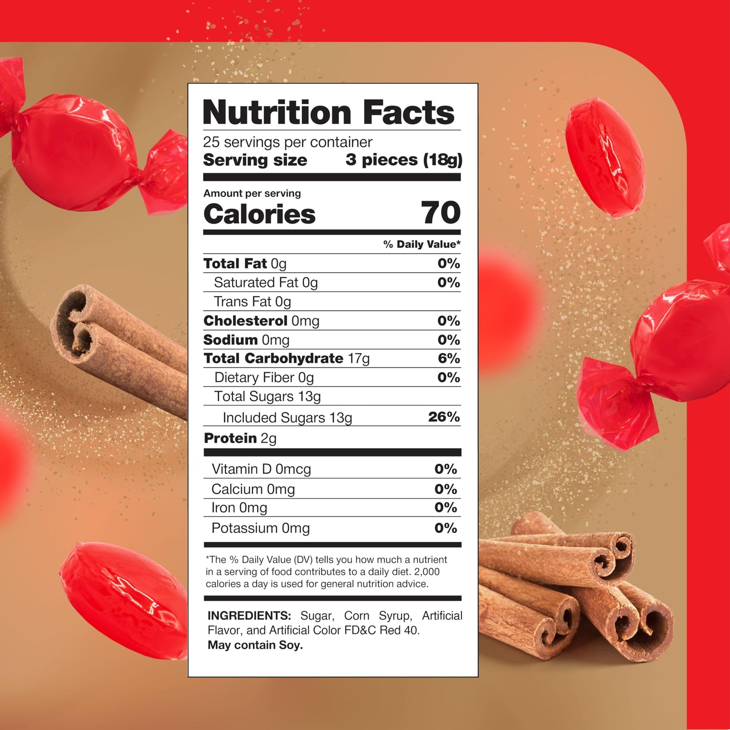 Cinnamon Discs Hard Candy - 1 Pound Pack - Cinnamon Candy - Individually Wrapped Old Fashioned Red Candies - Spicy Sweet Treats for Office Bowls