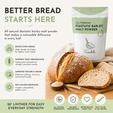 Scratch Diastatic Malt Powder for Baking - (2LB) Dried Barley Malt for Baking Bread - Bread Improver - Premium Baking Ingredients for Breads, Pizzas