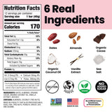 Bahamii Chocolate Almond Date and Energy Bars, Healthy Snacks and Breakfast Bars for Kids and Adults, No Sugar Added, Gluten Free, High Fiber, Vegan