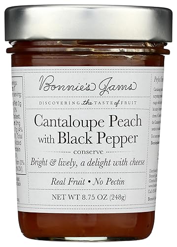 Bonnies Jams Cantaloupe Peach with Black Pepper Jam, 8.75 OZ