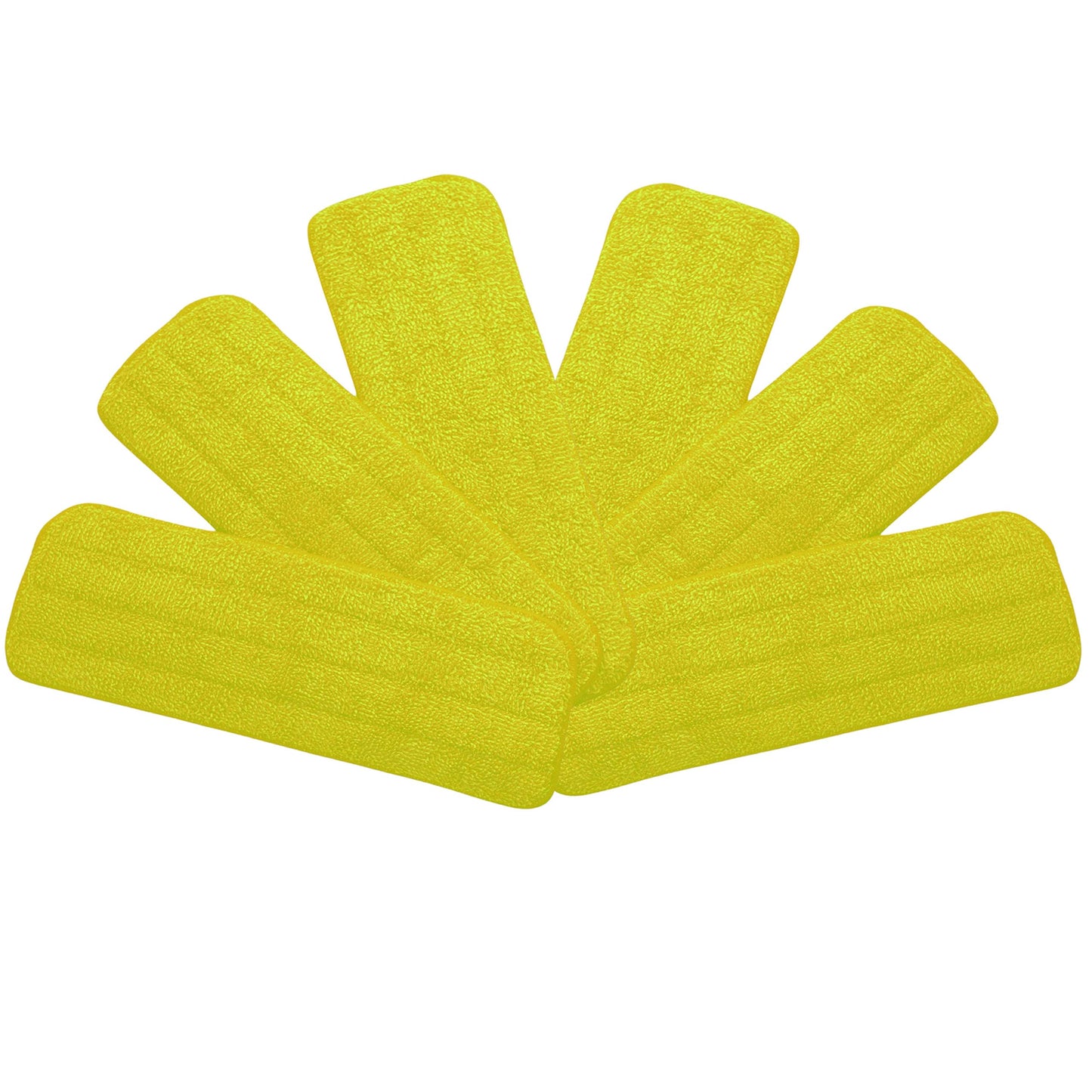 Washable Microfiber Mop Head (6 Pack) - Microfiber Replacement Mop Pads 16 x 5.5 Inches for Cleaning of Wet or Dry Floors - Professional Home/Office