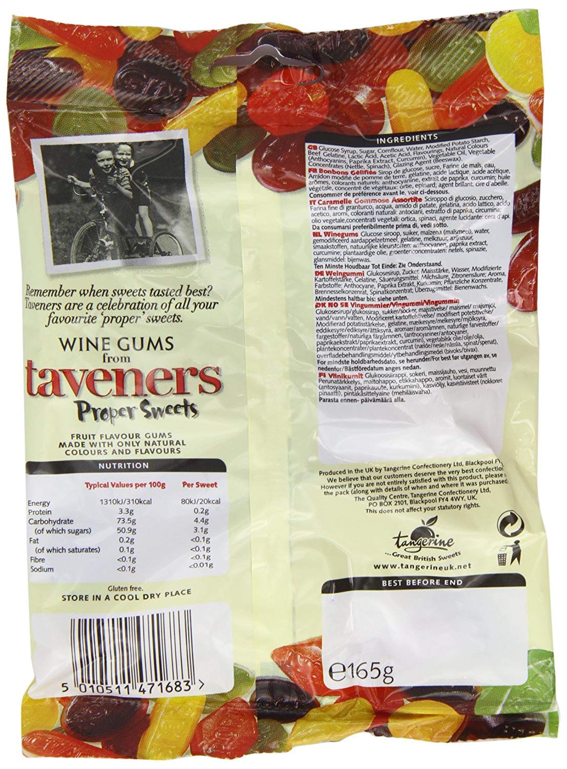 Taveners Wine Gums, 3 bag pack, 5.8oz each