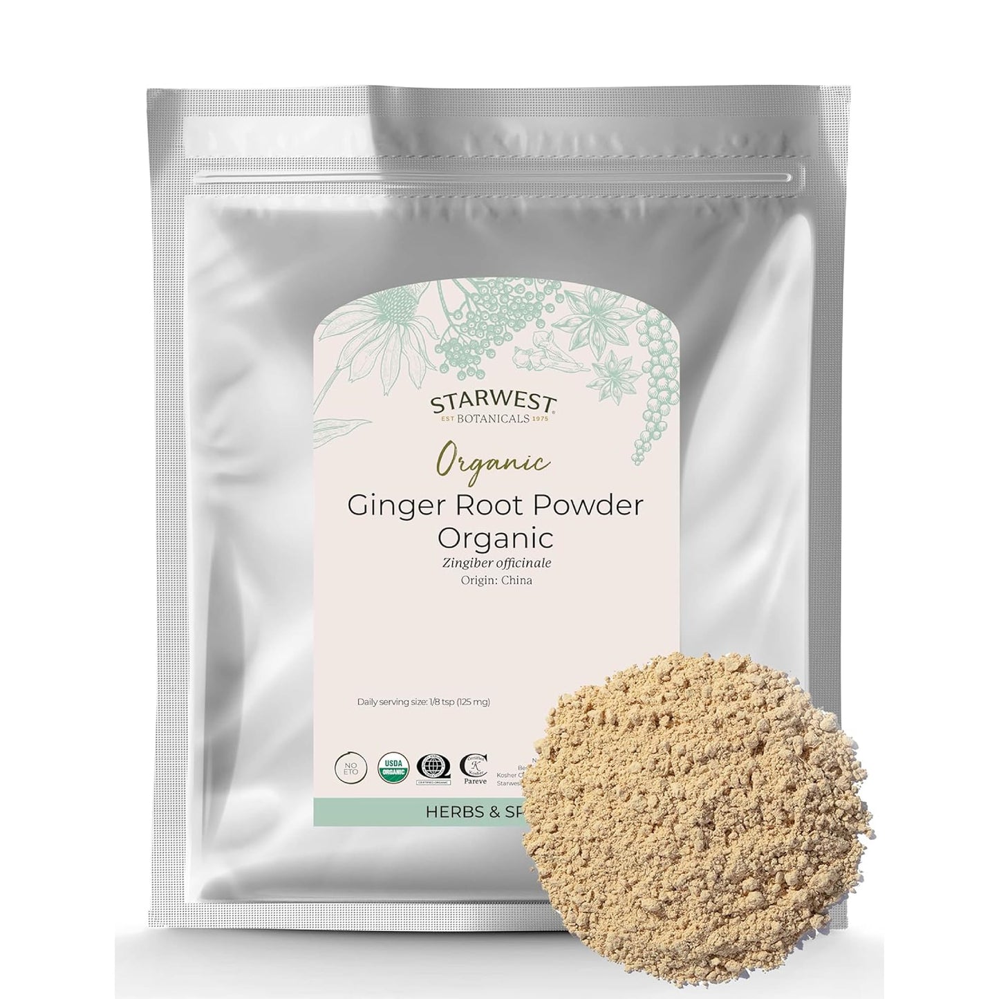 Starwest Botanicals Organic Ginger Root Powder, 2 Pound