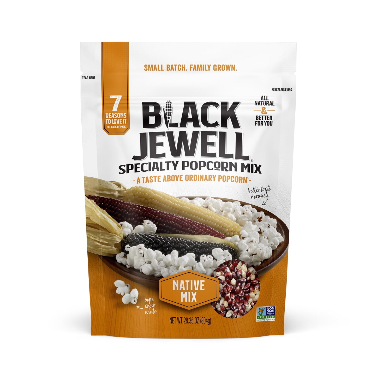 Black Jewell Gourmet Popcorn Kernels, Native Mix, 28.35 Ounces (Pack of 3)