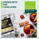 Soeos Mulled Wine Spice Kit 2.96 oz (0.74 oz*4), Mulling Spices for Wine, Apple Cider, and Tea, Mix of Six Premium Mulling Spices, Including Cinnamon