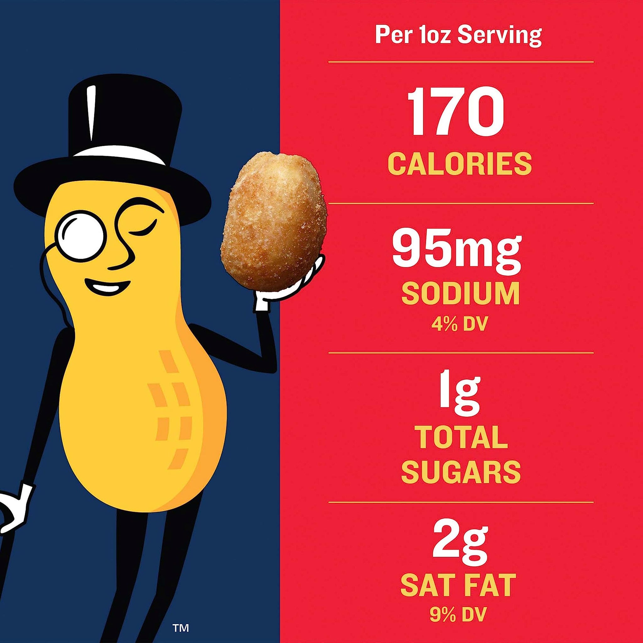 PLANTERS Salted Peanuts, 2.5 oz, 15-Pack, Snack Nuts