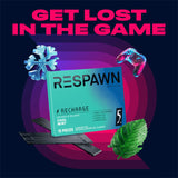 RESPAWN BY RAZER, Recharge Gum with B Vitamins and Green Tea Extract, Sugar-Free, Cool Mint, 10 Pack Bulk Box for Gaming, Freshening Breath and More