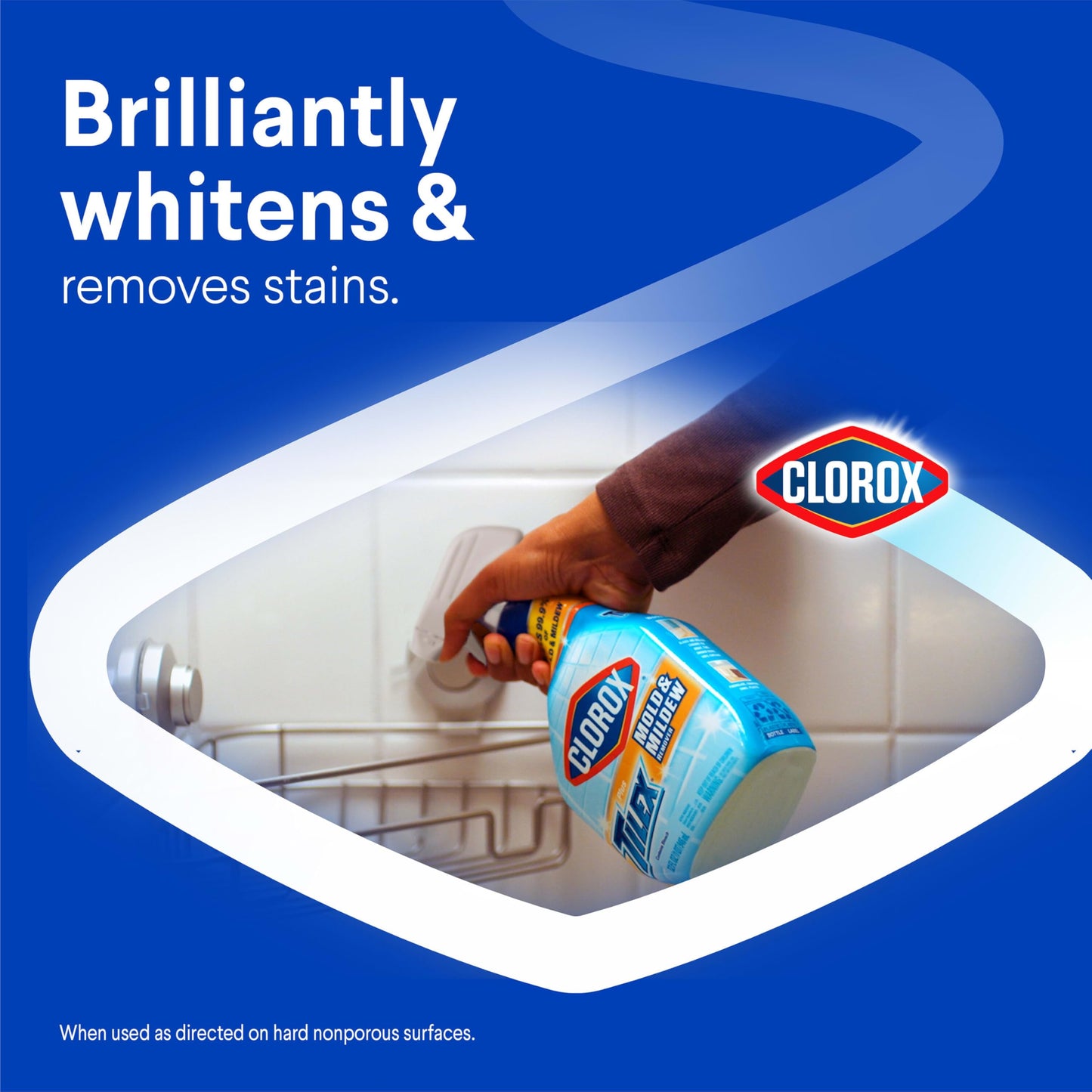 Clorox Plus Tilex Mold and Mildew Remover with Bleach, Spray Bottle, 32 Fl Oz (Package May Vary)