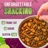 Manzela Spicy Snack Mix | Contains Roasted Peanuts, Fava Beans & Crunchy Corn Sticks, High Protein Snack with a Bold Mexican Twist, Great