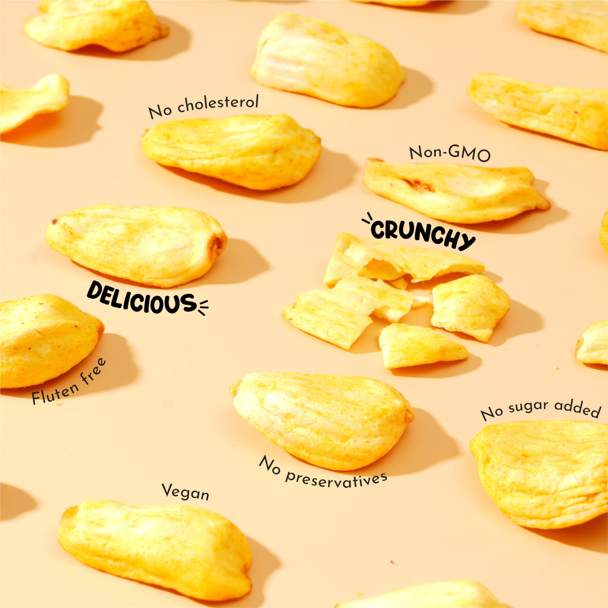 Growthy Dried Jackfruit Chips 250Grams, No Sugar Added, No Preservatives, No Cholesterol, Crunchy Jackfruit Snack, Healthy jackfruit Chips For Kids