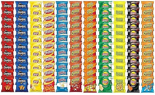 Ruthy's Outlet Potato Chips Flavor Mix Snacks Variety Pack Assortment Snack Variety care package Mega Size, 132 Count