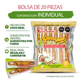 La Coculense - Barricoquinas - Natural Flavored Coconut Candies Soaked In Liquor - 3 Bags Of 20 Pieces Each