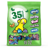 Nerds Easter Variety Seekers Basket Filler Variety Bag, NERDS Gummy Clusters, Fun Dip, Trolli, Laffy Taffy, and Nerds Original, 15 oz, 35 Count