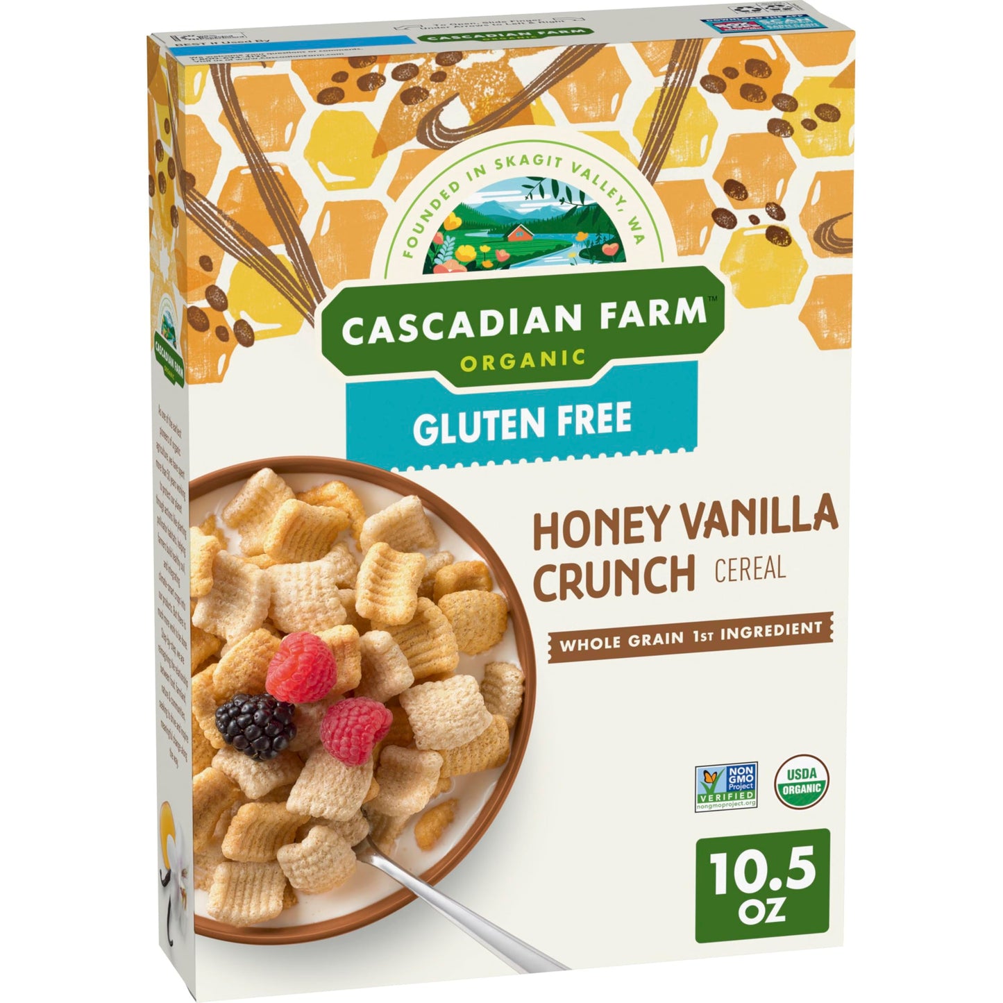 Cascadian Farm, Cereal Honey Vanilla Crunch Organic, 10.5 Ounce