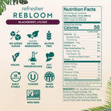 Smartfruit Rebloom Refresher Concentrate - Blackberry Lychee - Made with Real Fruit Juice, Just Add Ice and Water, No Added Sugar, Coconut Water
