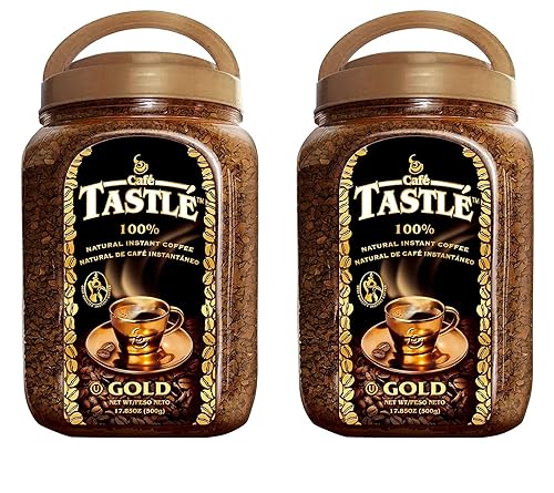 Cafe Tastle Gold Freeze Dried Instant Coffee, 2 jars of 17.85 oz (35.70 Oz)