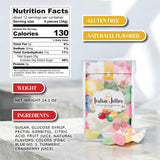 Gourmanity Italian Jelly Fruit Candy With Real Fruit Juice, Soft Bite Authentic Italian Candy, Individually Wrapped Gourmet Candy, In a Giftable