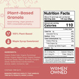 Rooted Living Maple Almond Granola, 8 Oz, Organic Rolled Oats and Sweetened with Maple Syrup, Healthy Vegan Snack, Topping, or Breakfast, Plant Based