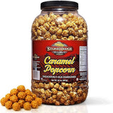 Stonehedge Farms Caramel Flavored Popcorn | 32 oz Large Tub | Perfect for Holidays and Christmas | Bulk Gourmet Popped Sweet Snacks | Carmel Pop Corn