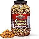 Stonehedge Farms Caramel Flavored Popcorn | 32 oz Large Tub | Perfect for Holidays and Christmas | Bulk Gourmet Popped Sweet Snacks | Carmel Pop Corn