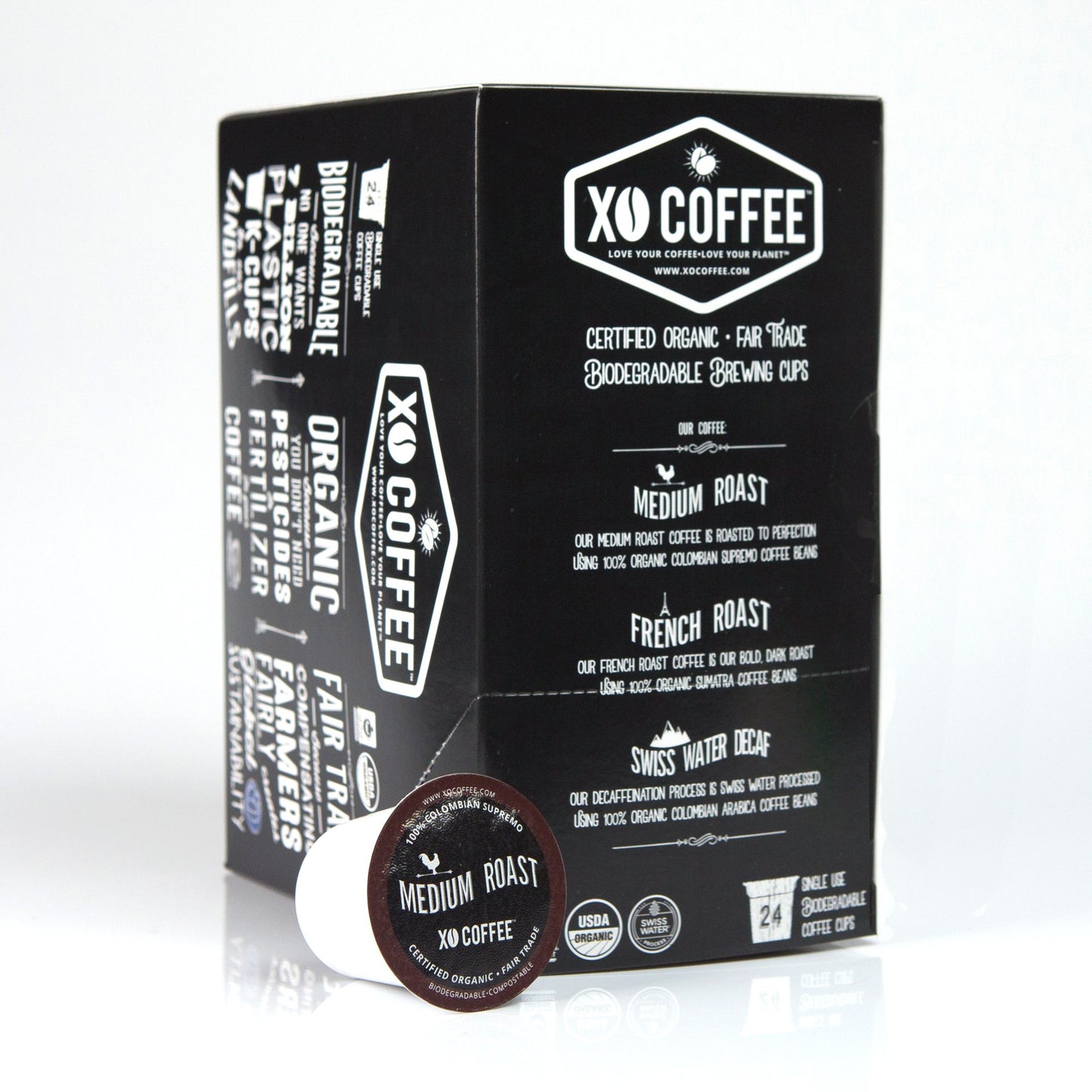 XO Coffee Medium Roast Organic, Fair Trade Coffee Pods