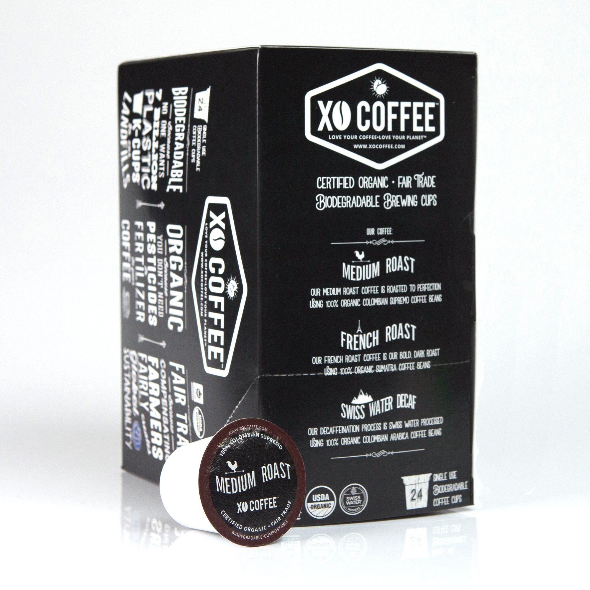 XO Coffee Medium Roast Organic, Fair Trade Coffee Pods
