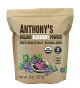 Anthony's Organic Blueberry Powder, 8 oz, Freeze-Dried, Gluten Free, Non GMO
