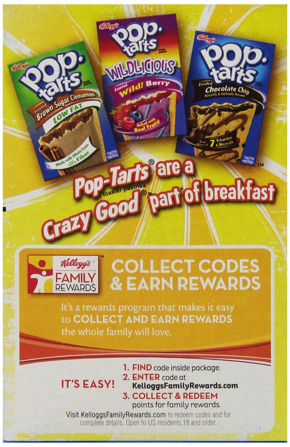 Kellogg's Pop-Tarts Frosted Blueberry Toaster Pastries 8 ct (Pack of 2)