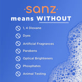SANZ Hypoallergenic and Biodegradable Laundry Detergent - Outperforms Leading Brands*, Free and Clear, 64 Loads