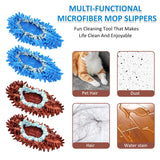 HSHTTKL 4 Pcs (2 Pairs) Shoes Cover Dust Duster, Microfiber Dust Mops, Multi Function Reusable Mop Slippers, Multi Purpose Floor Cleaning Shoes