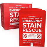 Emergency Stain Rescue Stain Remover Wipes - Road Spill On-the-Go Rescue Packets - Wine & Coffee Stain Rescue Wipes - Carpet & Upholstery Cleaner