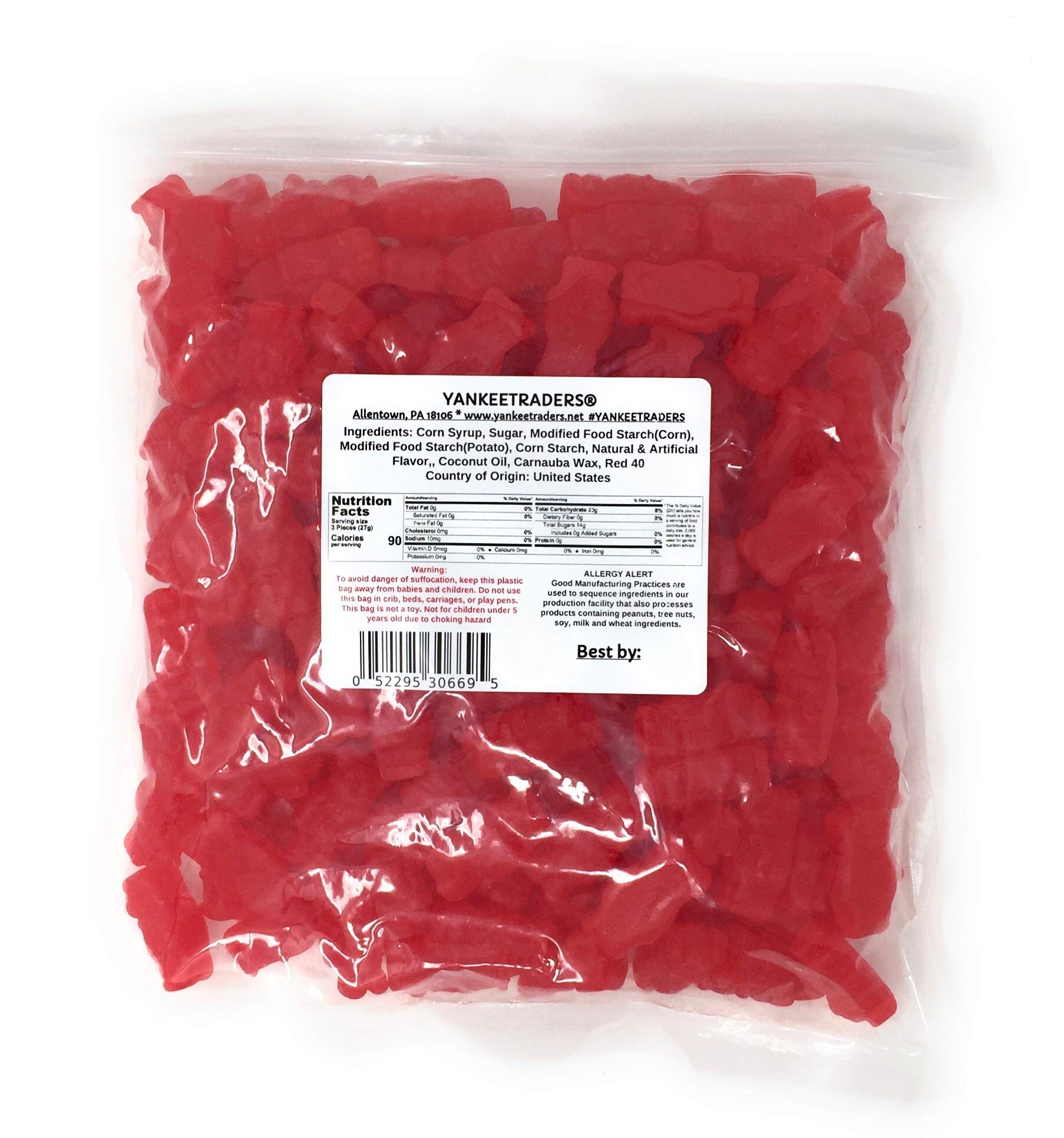 YANKEETRADERS, Ju Ju Cinnamon Bears Candy, 3 lb Bulk Size