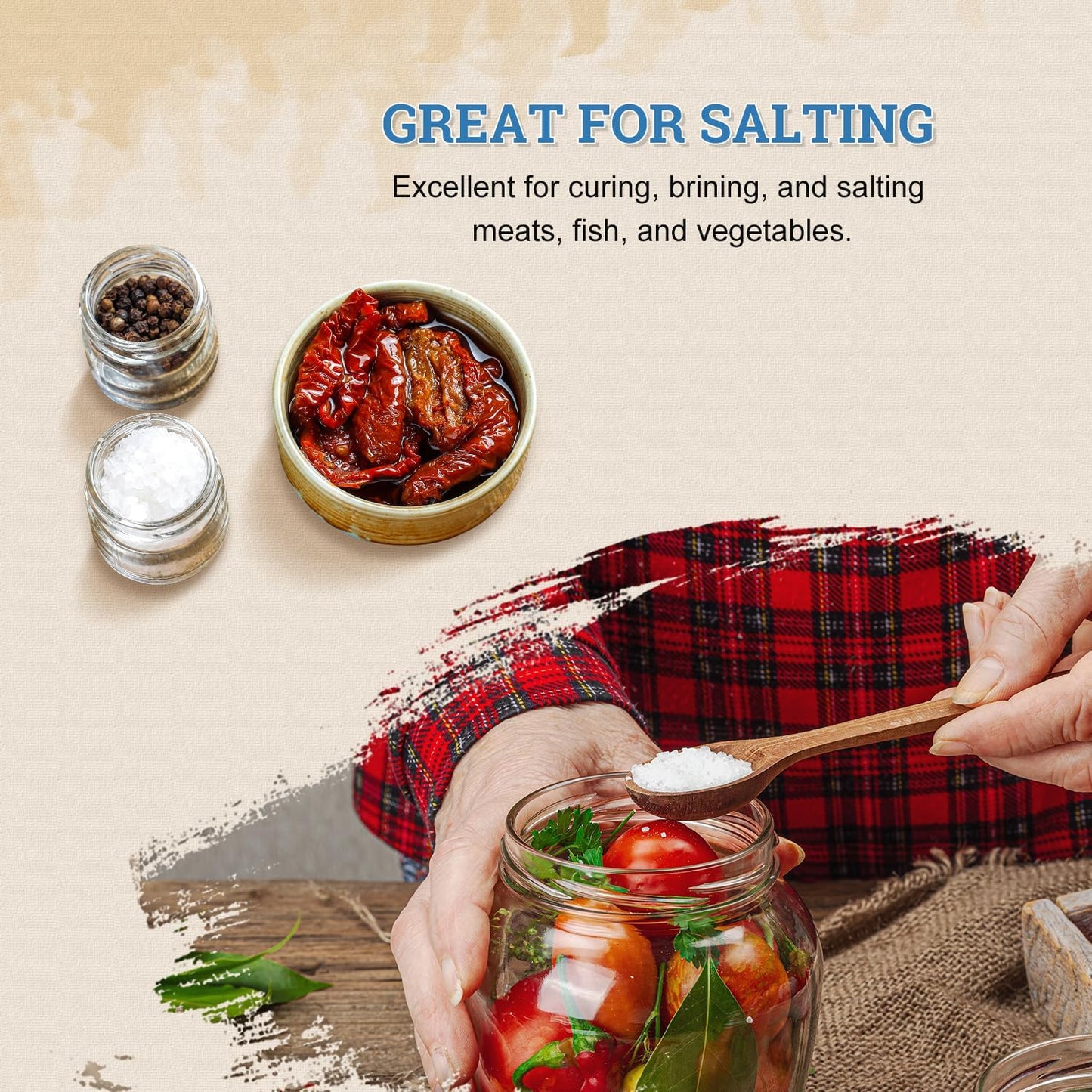 52USA Himalayan White Salt, Coarse Salts 16 oz*40 (1 Pound*40), Salt for Grinder Refill, Non-GMO, Kosher, All Natural, 1 Box