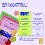 BEHAVE Low Sugar Gummy Candy (The Everything Pack, 6 Pouches) | Keto, Diabetic Friendly, High Fiber, Gluten-Free & Non-GMO
