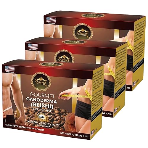 Eternal Spirit Beauty - Asian Latte Ganoderma Coffee Singles, 15 Packets (0.64 oz) - Instant Coffee Mix with Reishi Mushroom, Creamy Light Roast