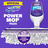 Swiffer PowerMop Multi-Surface Mopping Pad Refills for Floor Cleaning, 11 Count, White/Purple