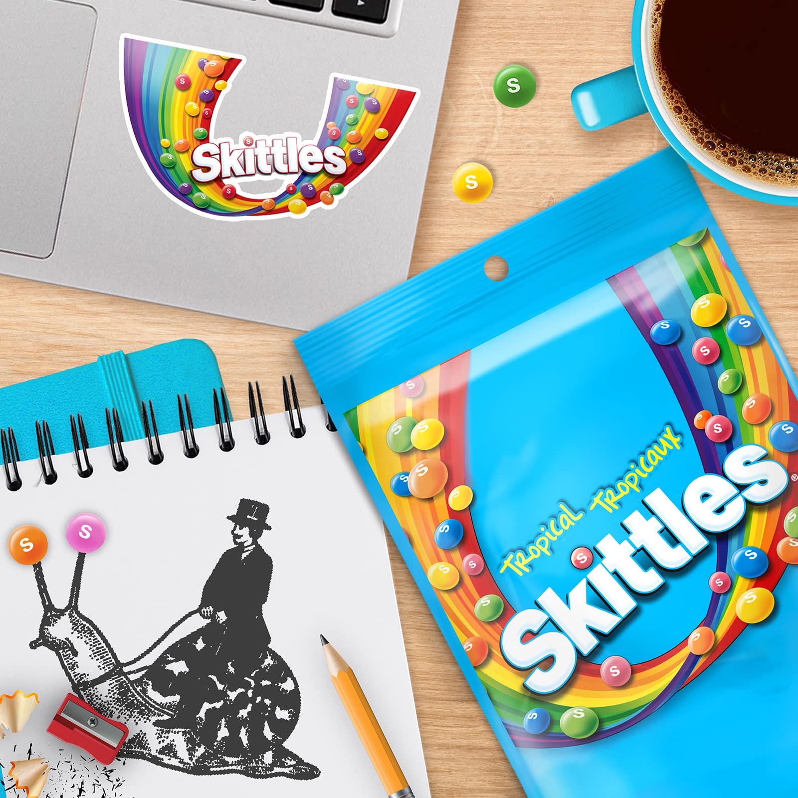 Skittles Tropical, Mega Pack, 320gm/11.28oz