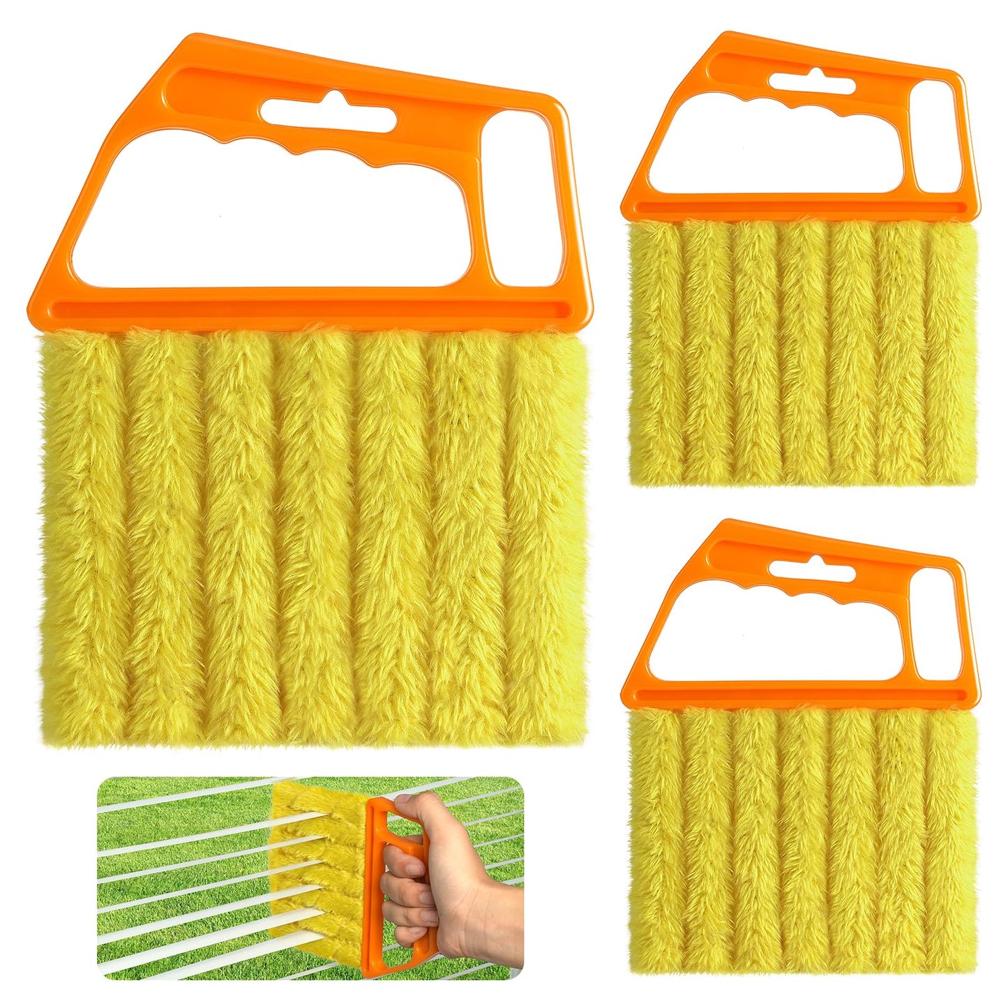 3pcs Window Blind Cleaner Duster Tool,2026 New Cleaning Tools,7 Fingers Washable Microfiber Dusters for Cleaning,Crevice Cleaning Brush, Duster