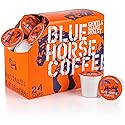 Blue Horse 'Gentle Giant' Original Coffee Pods, Medium Roast, 24ct Single Serve, Compatible with K Cups 2.0, Farm Fresh, Premium 100% Arabica Beans