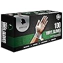 GORILLA SUPPLY Disposable Heavy Duty Vinyl Gloves Latex Free Powder Free, BPA Free Food Safe Grade Disposable Glove, Small S, 1000 Count
