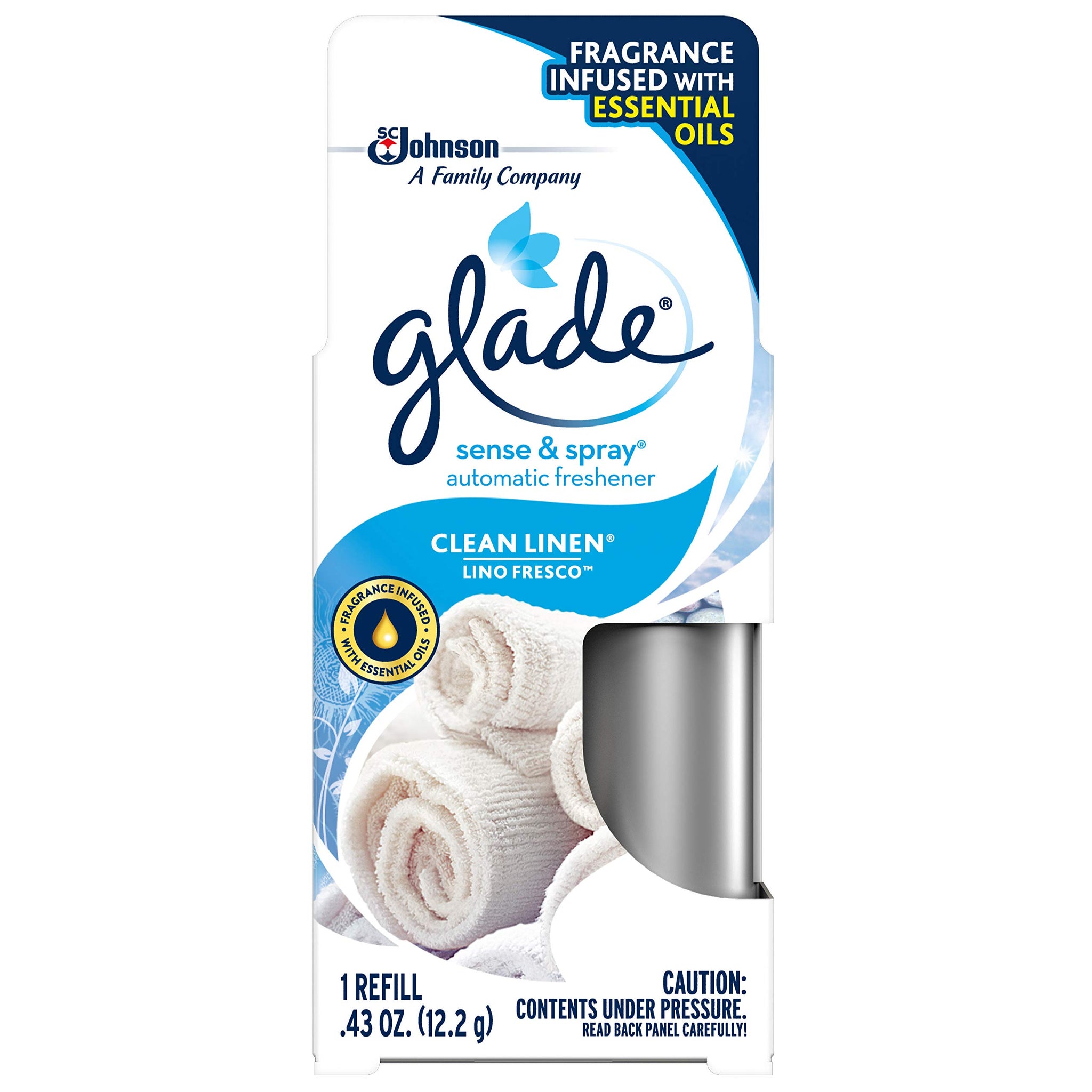 Glade sense spray 0.43 Oz Refill Clean Lenin One Pack