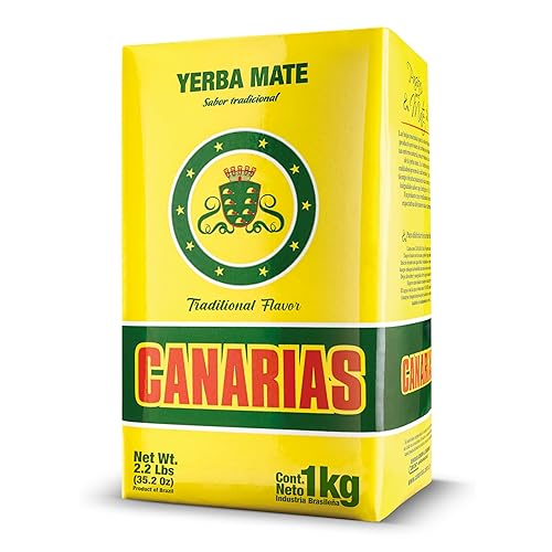 Canarias Yerba Mate Traditional 2.2 lb - Uruguayan Yerba Mate Tea - Ground Leaf Without Stems (Sin Palo) | Strong & Full-Bodied Flavor