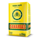 Canarias Yerba Mate Traditional 2.2 lb - Uruguayan Yerba Mate Tea - Ground Leaf Without Stems (Sin Palo) | Strong & Full-Bodied Flavor