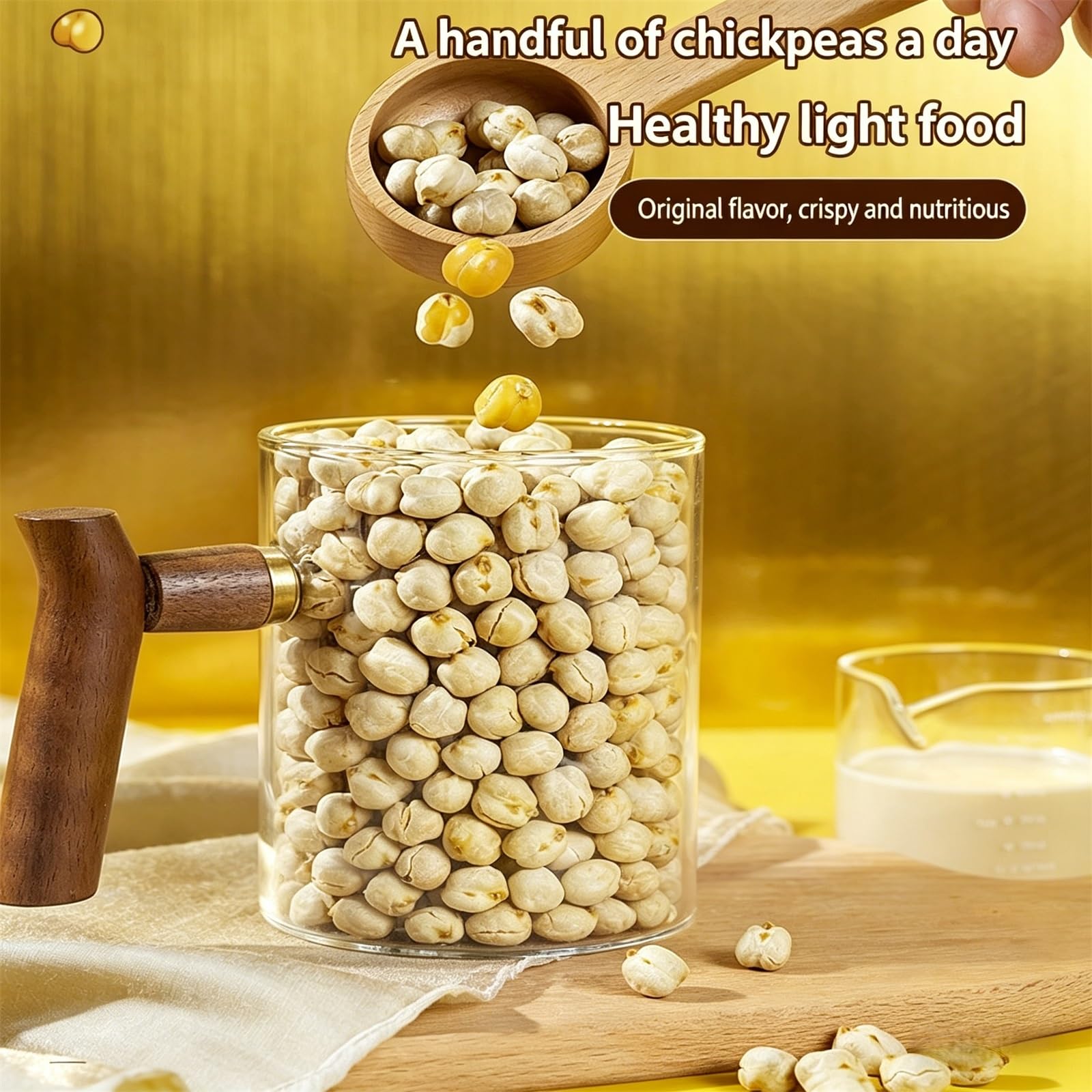 Chickpeas, 500g (17.64oz) Roasted Ready to Eat - Crunchy Snack for Salads, Trail Mix & Daily Meals