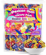 Mexican Bubble Gum Variety Pack, 150 Pcs. Authentic Bubblegum Fruit Flavors, Banana, Strawberry, and Blueberry, by Don Turinos
