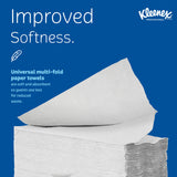 Kleenex Professional Universal Multifold Paper Towels, Bulk (02046), Absorbency Pockets, 9.2" x 9.4" Towel, White (150 Sheets/Pack, 8 Packs/Case