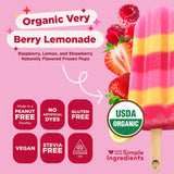 JonnyPops Organic Very Berry Lemonade Frozen Pops 8ct