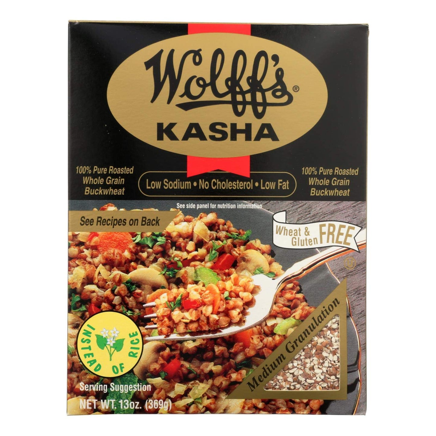 Wolff's Kasha, Medium, 13-Ounce Boxes (Pack of 12)