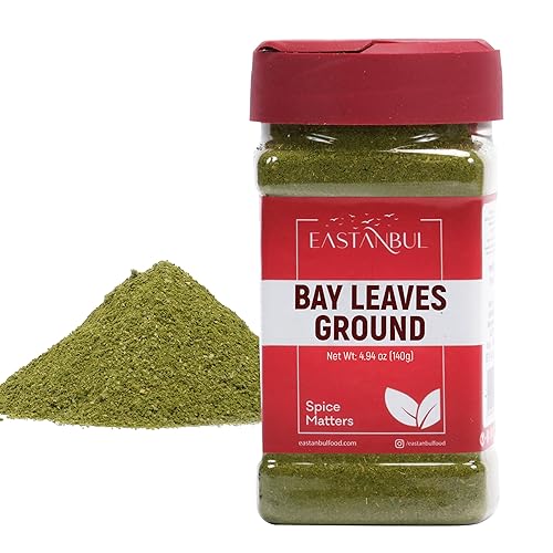 Eastanbul Ground Bay Leaves Powder, 4.94oz, Bay Leaf Powder, From Mediterranean, AKA Laurel Leaves, Hojas De Laurel Polvo Molido, Perfect For Soups