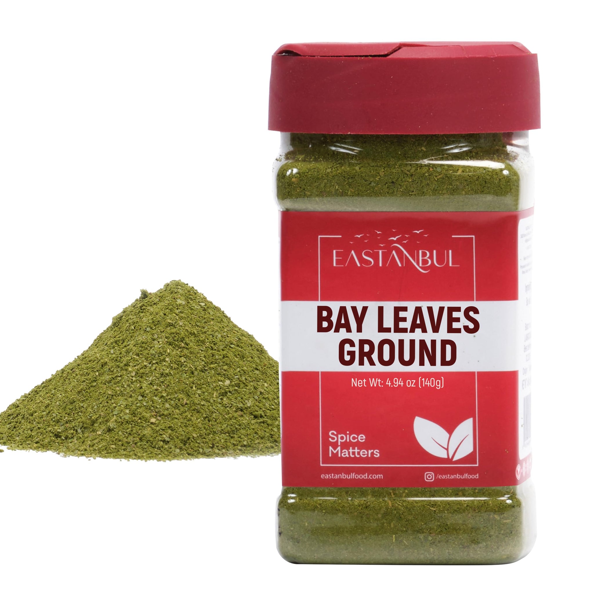 Eastanbul Ground Bay Leaves Powder, 4.94oz, Bay Leaf Powder, From Mediterranean, AKA Laurel Leaves, Hojas De Laurel Polvo Molido, Perfect For Soups
